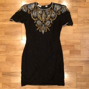 Vintage Denise Elle Beaded Dress